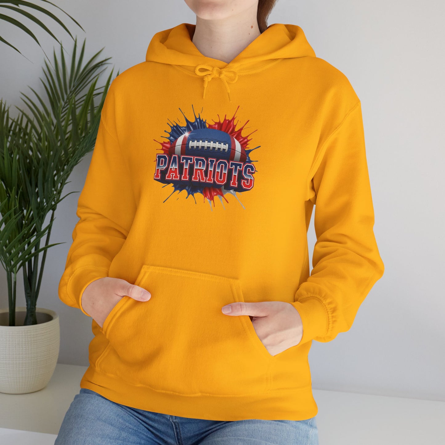 New England Football Hoodie, New England Team Hoodie, Football Gift for New England Fans, Game Day Sports Fan Apparel, Football Fan Gift