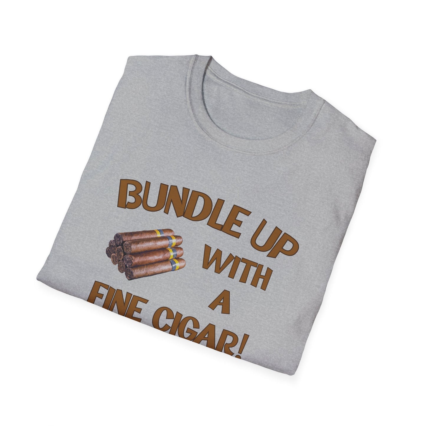 Bundle Up With A Fine Cigar Unisex T-Shirt, BBQ Pool Party Shirt, Relaxation Leisure, Cigar lover Gift, Cigar Aficionado, Dad Gift