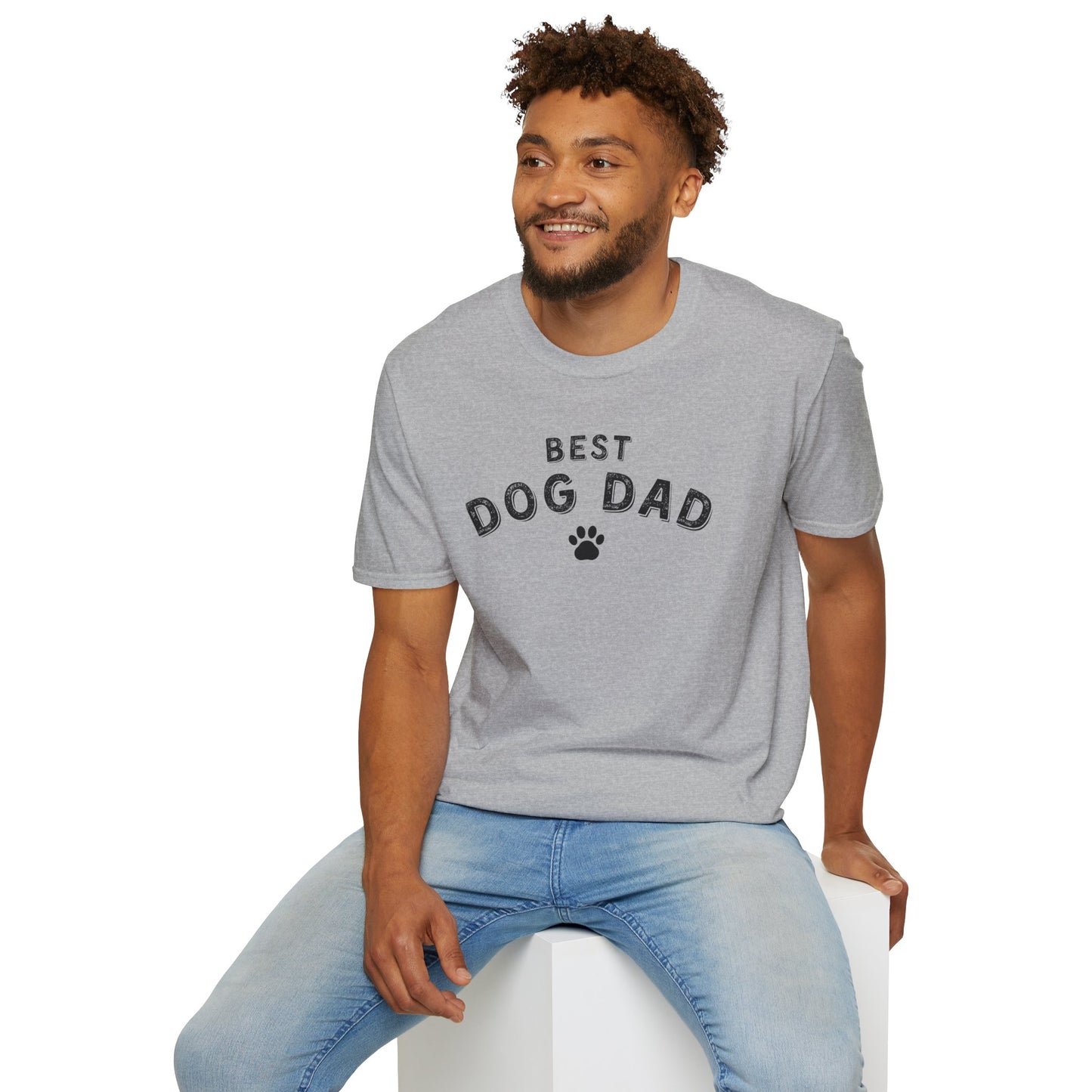 Best Dog Dad T-Shirt – Funny Dog Lover Shirt for Men, Paw Print Pet Dad Tee, Dog Father Gift