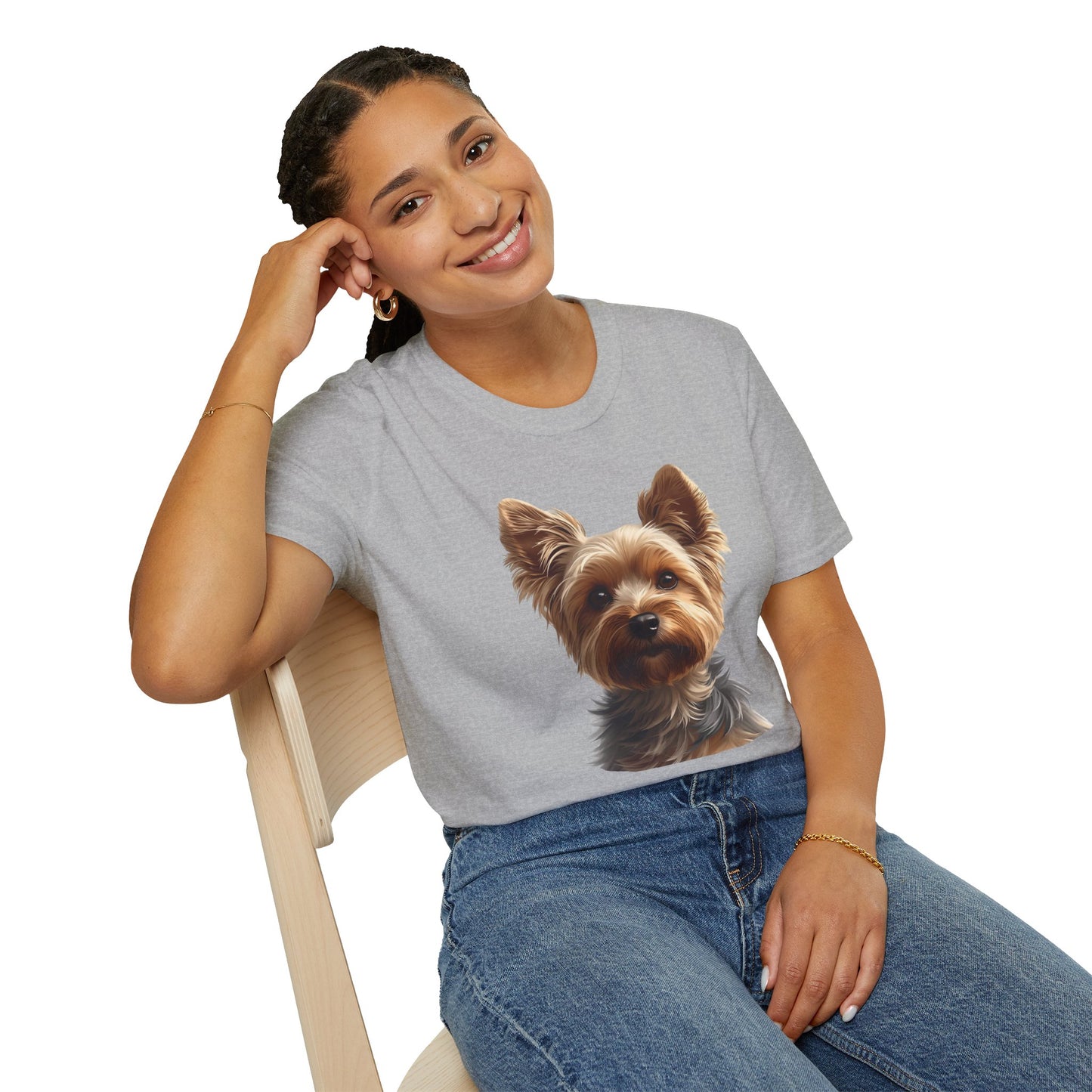 Yorkshire Terrier Dog Portrait Shirt – Yorkie Dog Lover Gift, Cute Dog Mom Tee, Dog Dad Shirt, Pet Breed Apparel