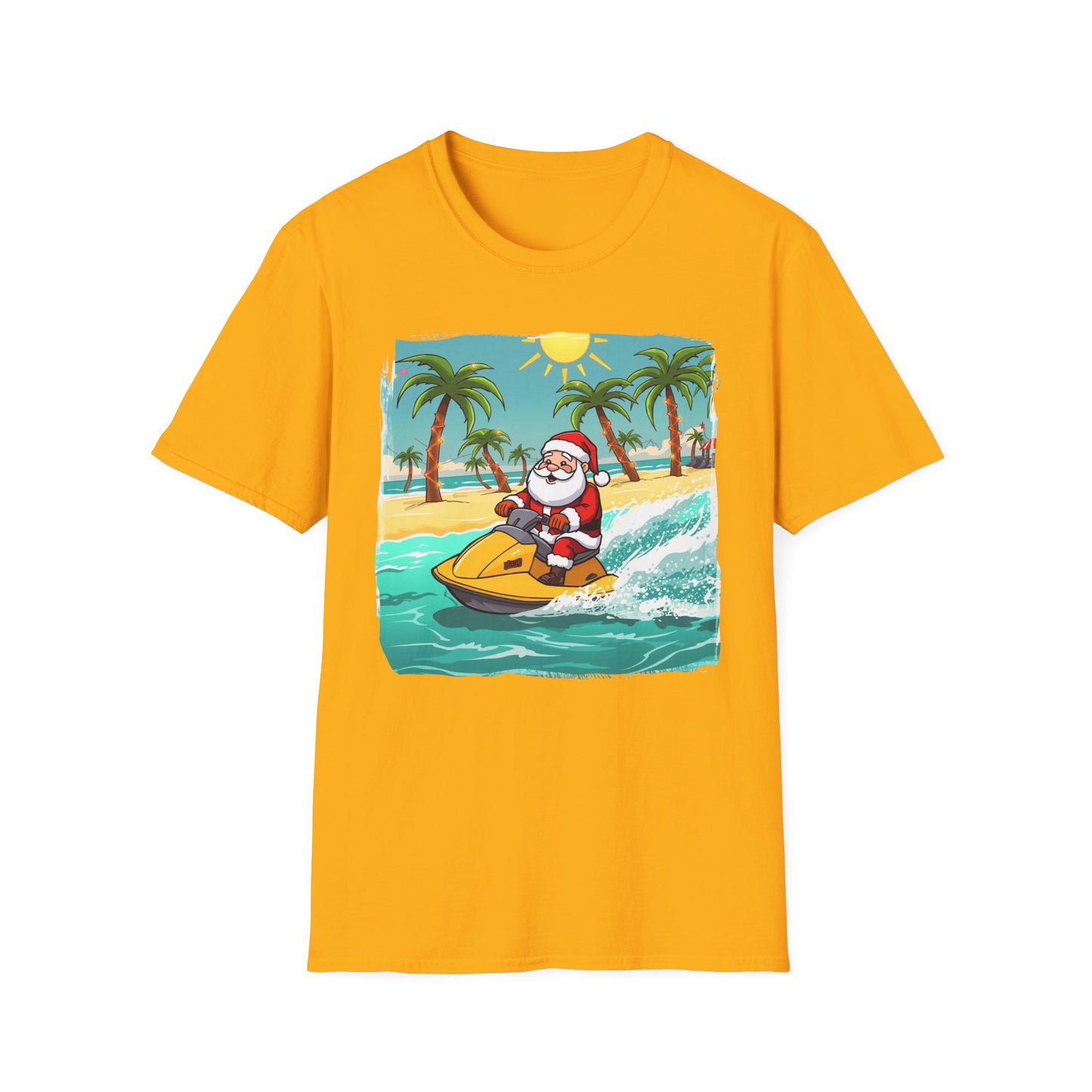 Tropical Santa on a Wave runner Shirt, Family Christmas Shirts, Christmas T Shirt, Holiday Shirt, Cute Xmas Shirt for the family, Holiday Gift