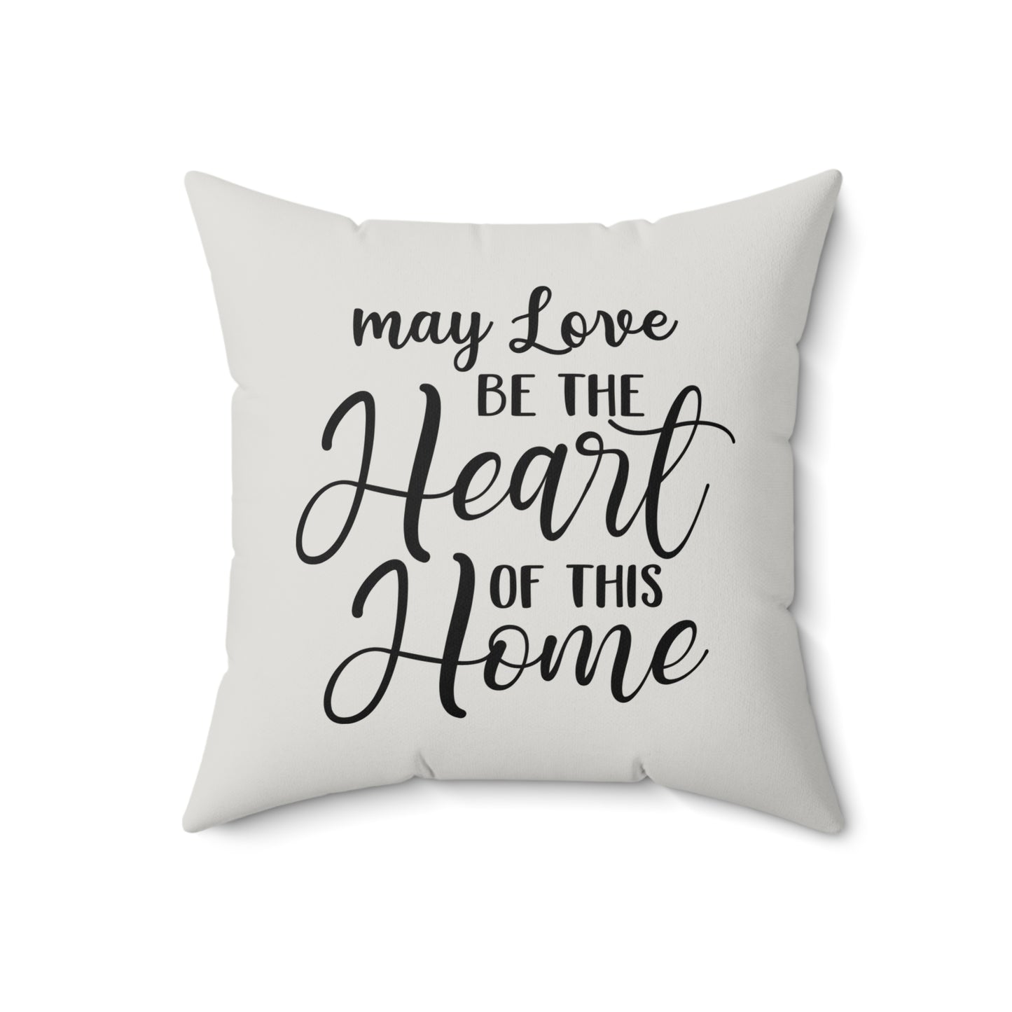 Heart of this Home Quote Pillow, Faux Suede Throw Cushion for Home Decor, Gift for friends and family, Living Room Accent, Couch Pillow