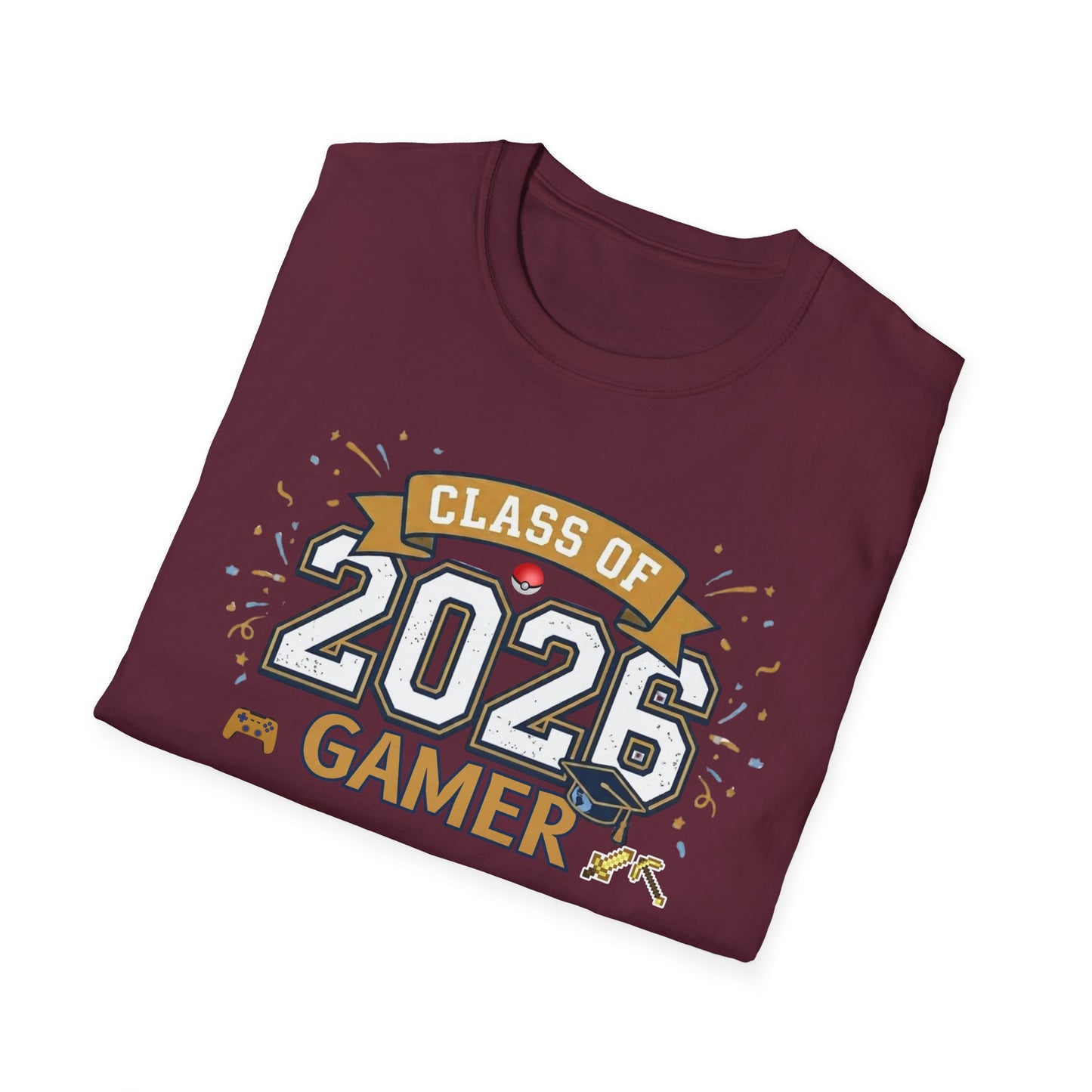 Class of 2026 Gamer T-Shirt – Graduation Gift for Gamers, Senior 2026 Shirt, Video Game Grad Tee, High School or College