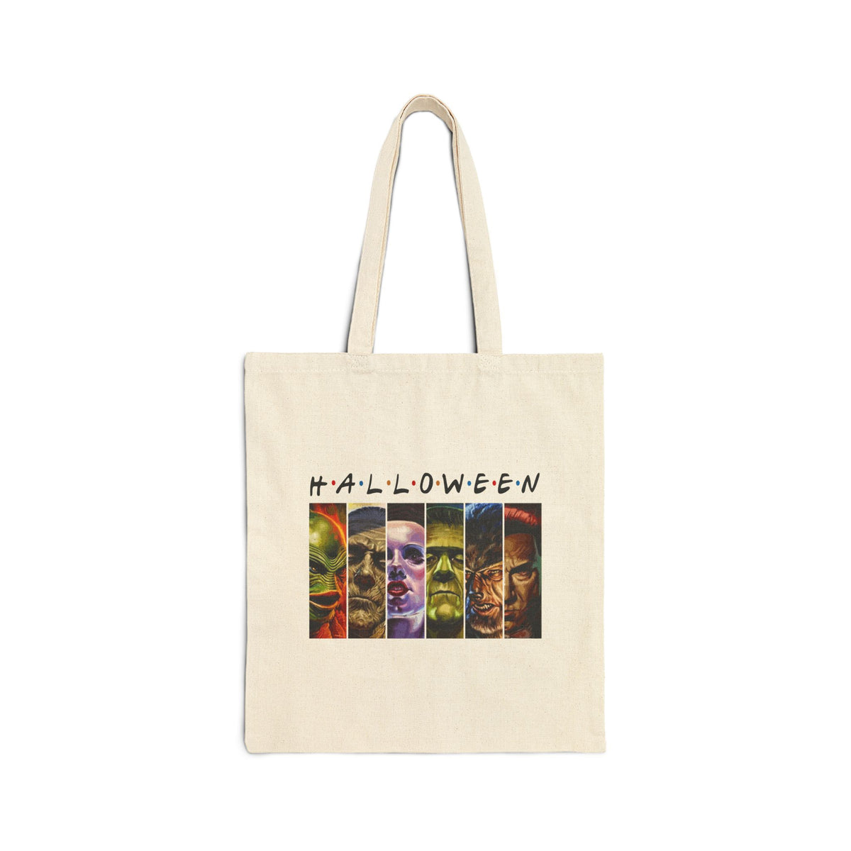 Monster Movie Villains Halloween Tote Bag, Halloween Gifts for shoppers, Shopping Tote, Horror Movie Fan Gift, Monster Movie Characters