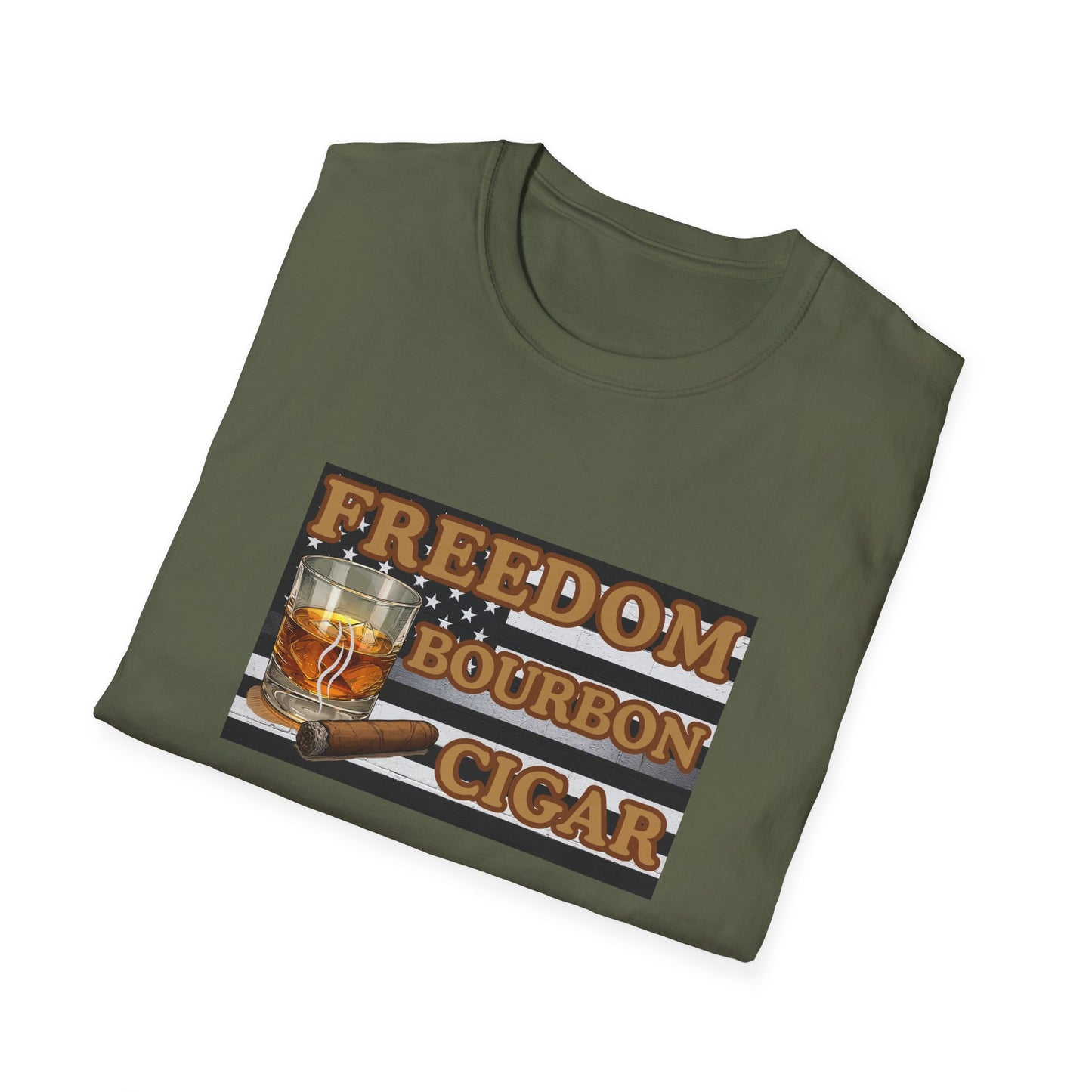 Freedom Bourbon Cigar T-Shirt, BBQ Pool Party Shirt, Fathers Day Gift, Relaxation Leisure, Cigar lover Gift, Cigar Aficionado, Bourbon Gift