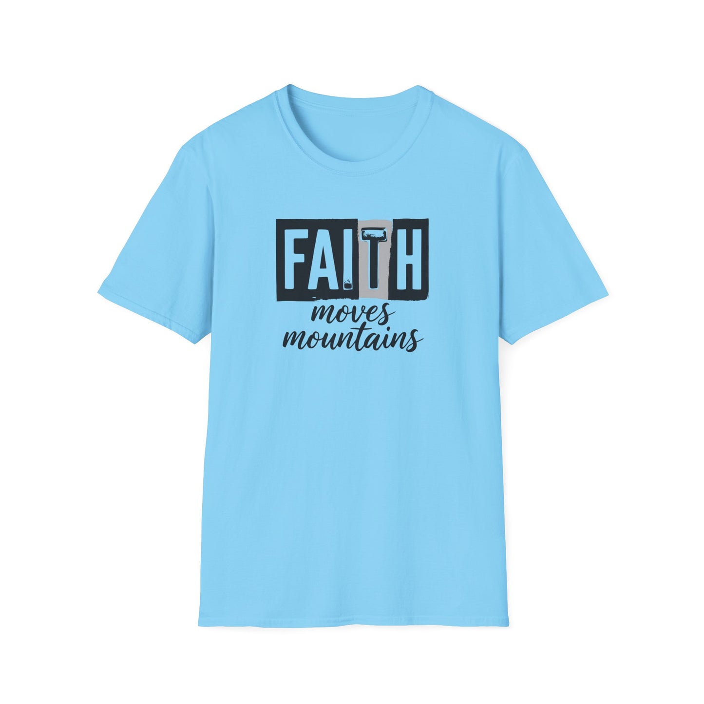 Faith Moves Mountains T-Shirt – Inspirational Christian Shirt, Bible Verse Faith Tee, Motivational Religious Apparel