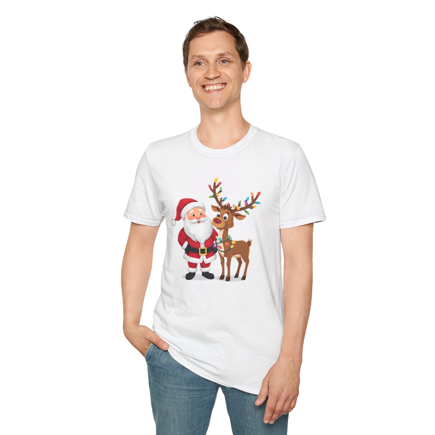 Santa and Rudolph Shirt, Family Christmas Shirts, Christmas T Shirt, Holiday Shirt, Cute Xmas Shirt for the family, Holiday Gift