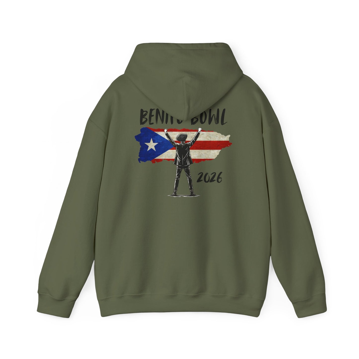 Benito Bowl PR Flag 2026 Hoodie, Benito Bowl XL, Football Fan Gift, Puerto Rico Boricua Heritage Culture Pride Hoodie