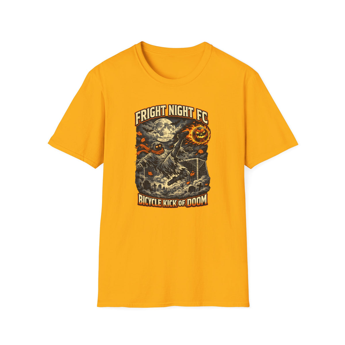 Halloween Soccer Shirt, Fright Night FC Tee, Mummy Soccer T-Shirt, Pumpkin Soccer Ball Shirt, Fall Sports Gift