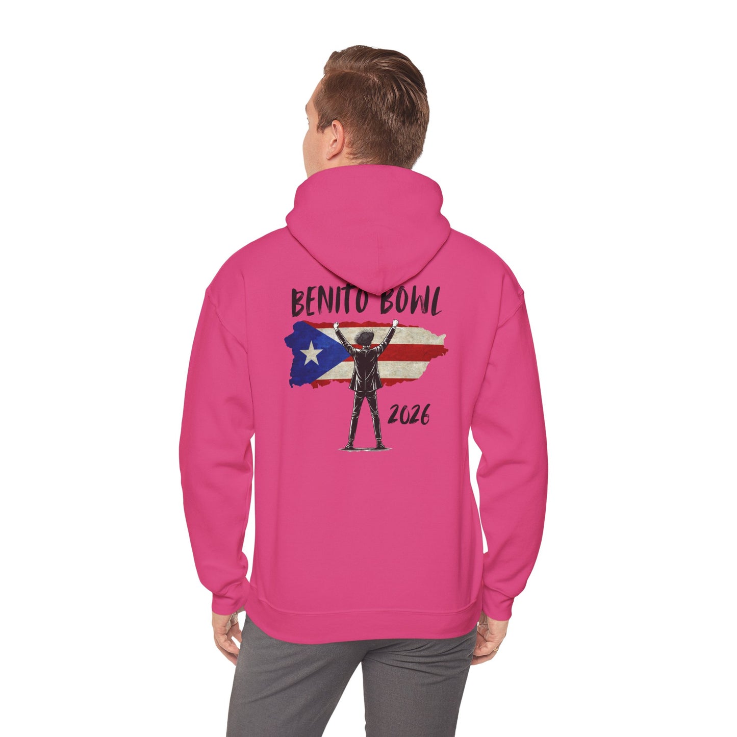 Benito Bowl PR Flag 2026 Hoodie, Benito Bowl XL, Football Fan Gift, Puerto Rico Boricua Heritage Culture Pride Hoodie