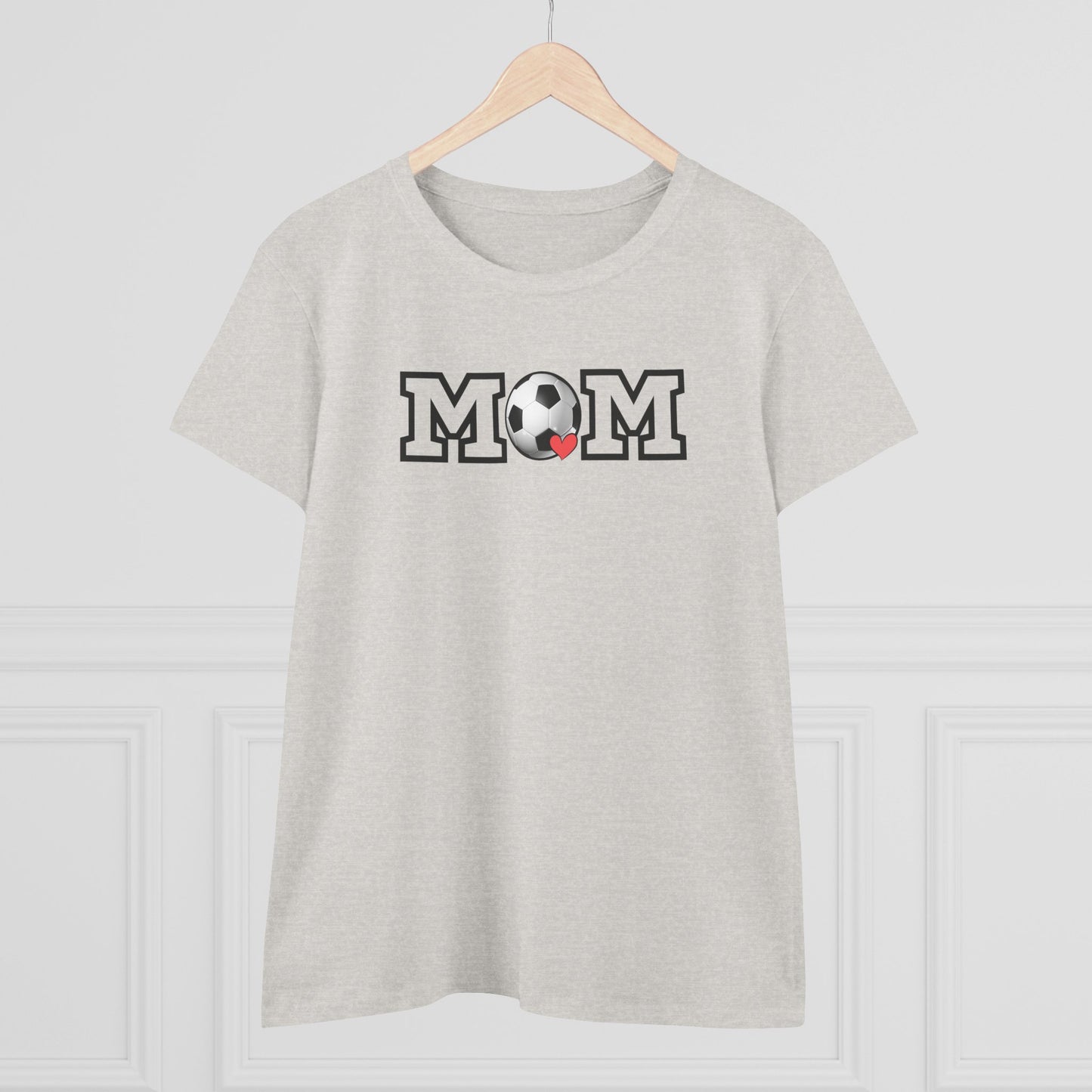 Soccer Mom Shirt, Sports Mom Gift, Cotton T-Shirt, Soccer Fan Apparel, Mother's Day Tee, Mom loves Soccer, Sports Mom