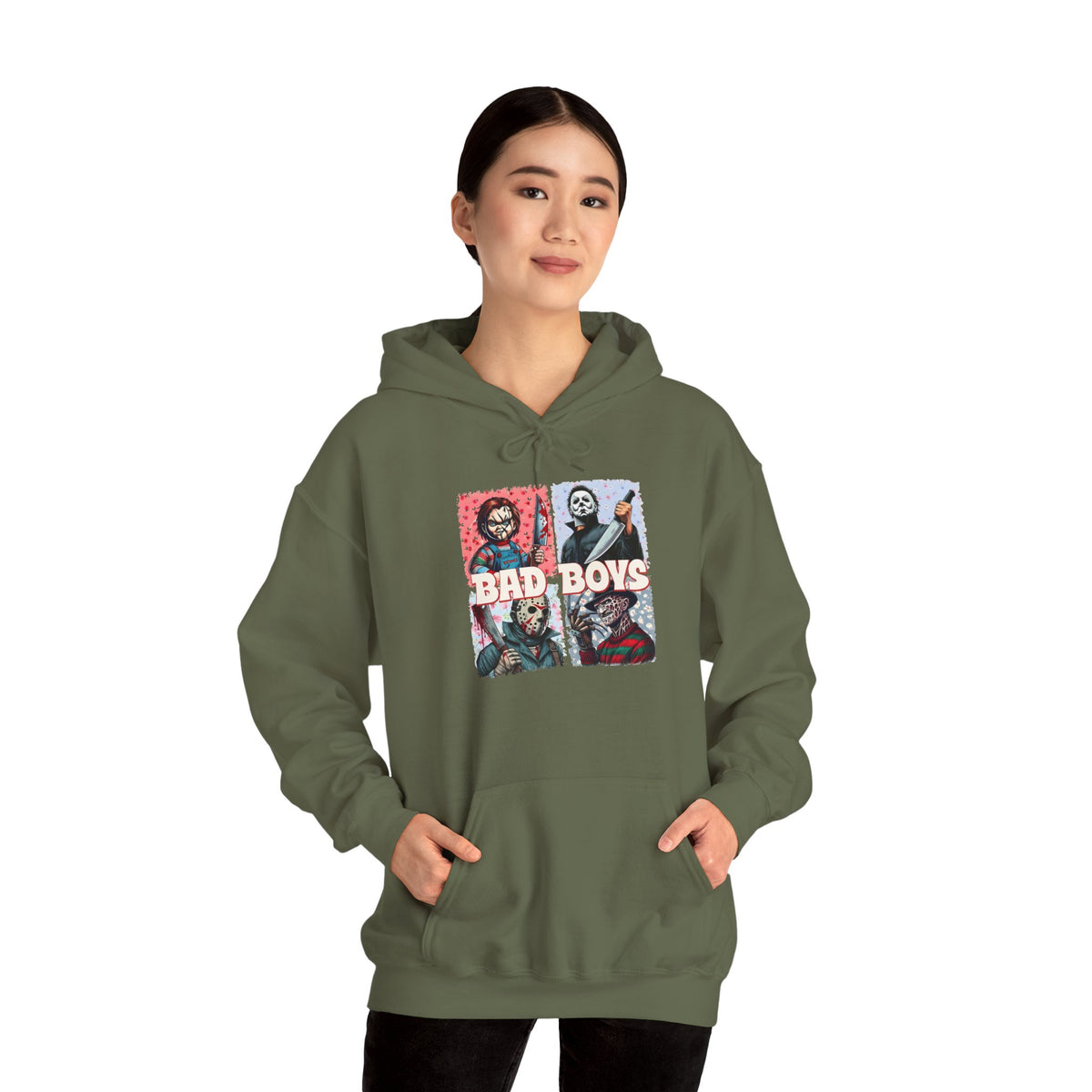 Horror Movie Villains Halloween Bad Boys Unisex Hoodie, Scary Movie Pullover, Horror Movie Sweatshirt, Halloween Costume Hoodie