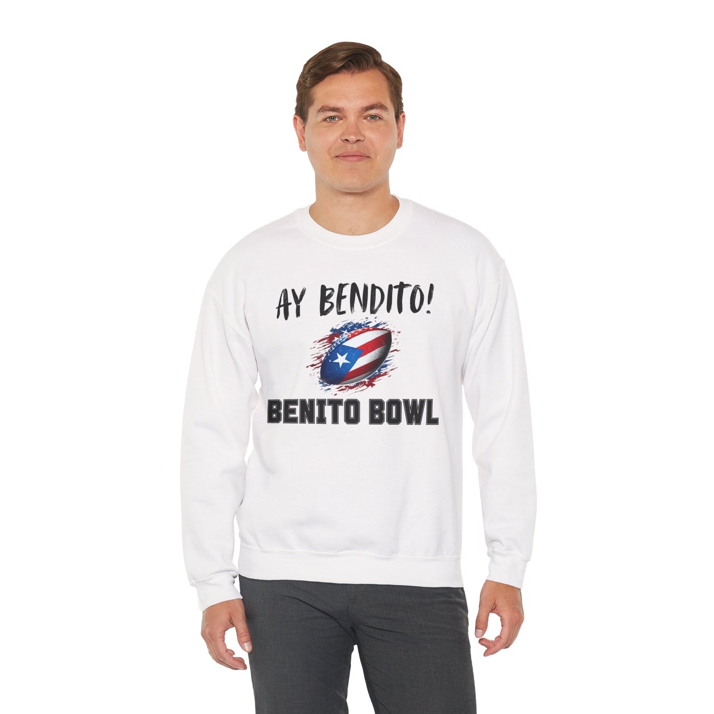 Ay Bendito! Benito Bowl Sweatshirt, Halftime Benito Shirt, Football Fan Gift, Benito Sweatshirt, Puerto Rico Heritage Boriqua Pride Gift