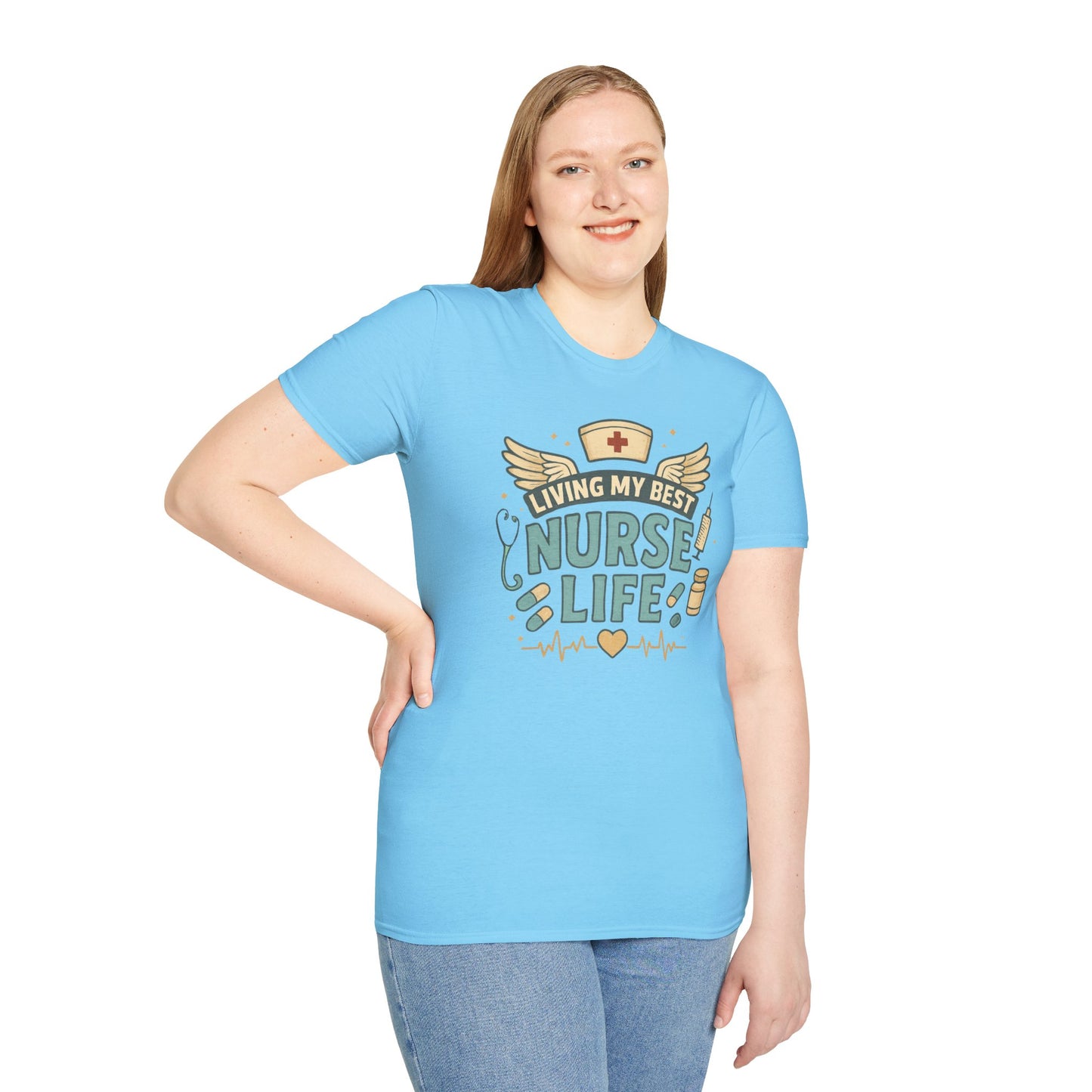 Living My Best Nurse Life Shirt – Cute Nurse Shirt for Women – RN Nurse Life Tee – Nurse Appreciation Gift, Medical Worker Shirt