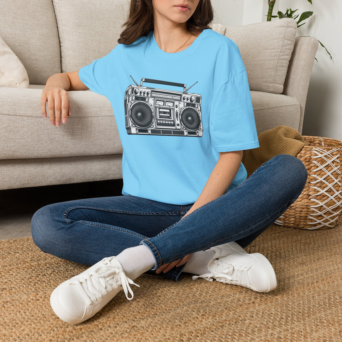 Boombox T-Shirt, Retro Music Shirt, Vintage Cassette Radio Tee, 80s 90s Nostalgia, Music Lover Gift