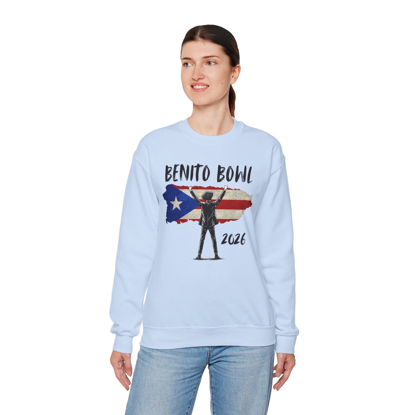 Benito Bowl 2026 PR Flag Sweatshirt, Benito Bowl, Football Fan Gift, Puerto Rico Boricua Heritage Culture Pride sweatshirt