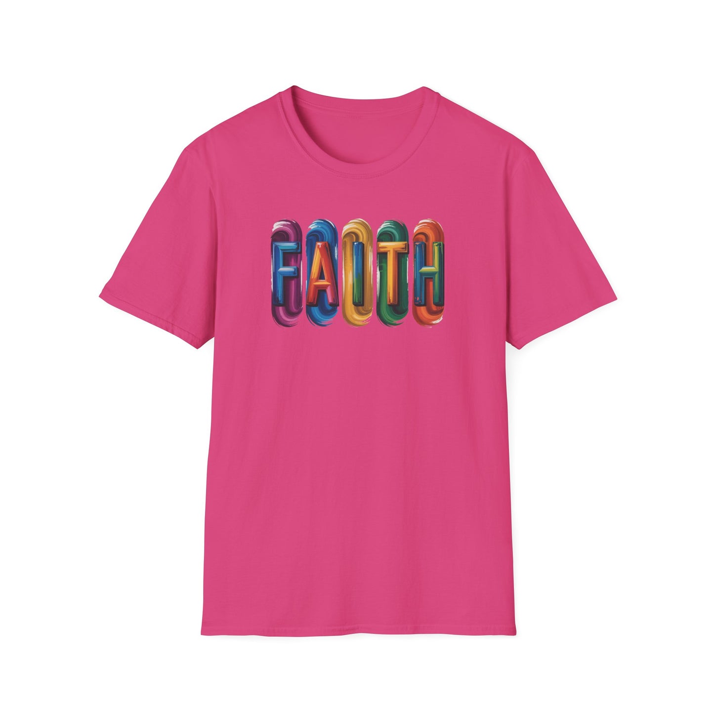 FAITH T-Shirt – Inspirational Christian Shirt for Men & Women, Colorful Faith Graphic Tee, Motivational Religious Apparel