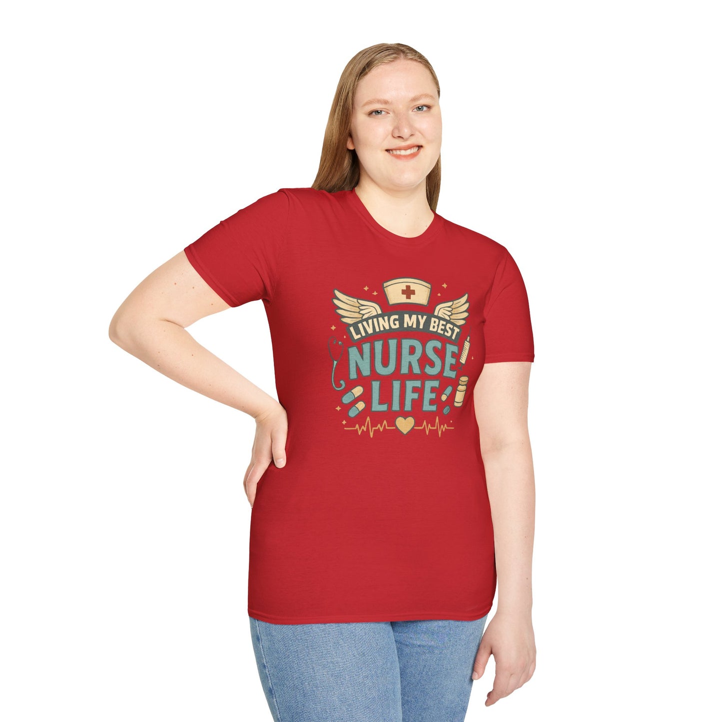 Living My Best Nurse Life Shirt – Cute Nurse Shirt for Women – RN Nurse Life Tee – Nurse Appreciation Gift, Medical Worker Shirt