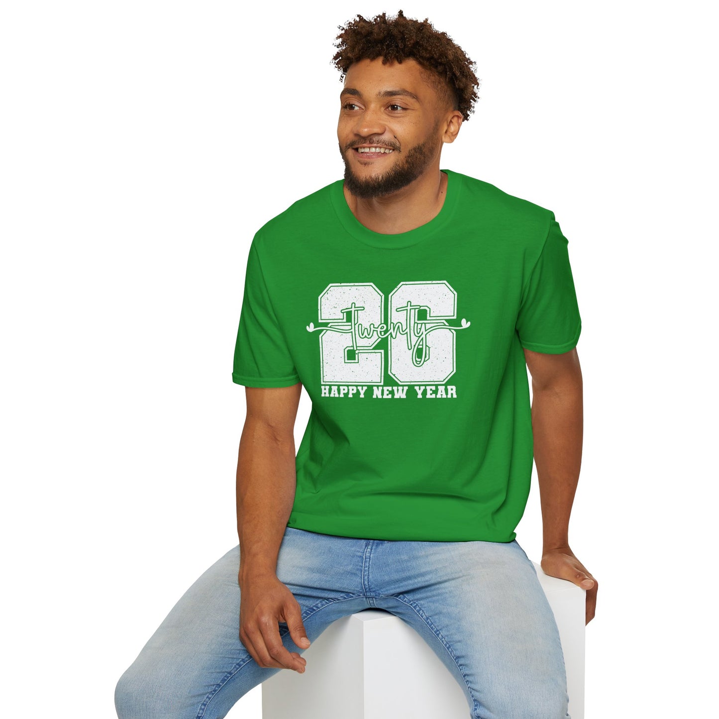 Happy New Year 2026 T-Shirt – Distressed Varsity 26 Twenty New Year Shirt, Retro College Style NYE Tee, New Year’s Eve Party Graphic Top