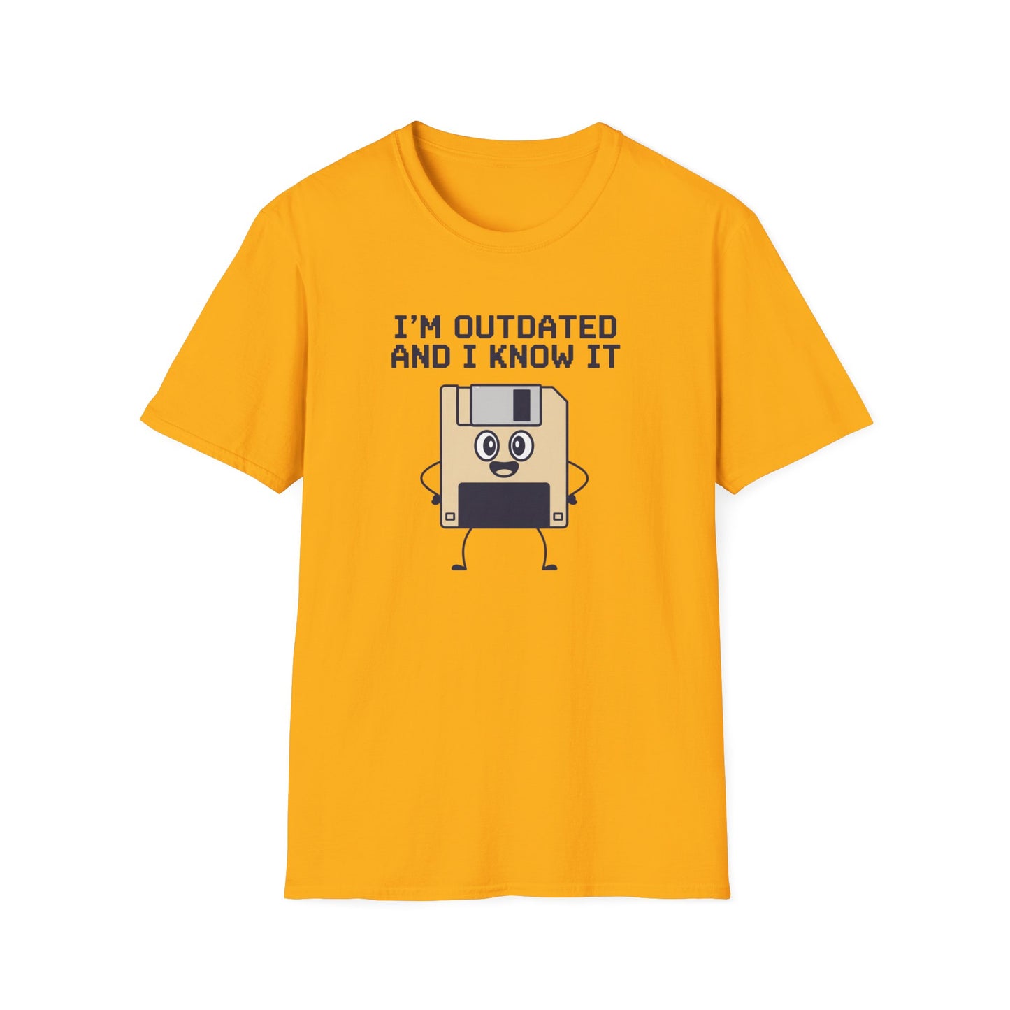 Funny Floppy Disk Shirt, Im Outdated and I Know It Tee, Retro Tech Shirt, Computer Nerd Gift, Geek Unisex T Shirt