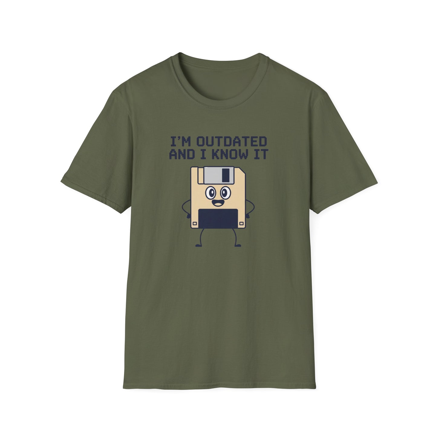 Funny Floppy Disk Shirt, Im Outdated and I Know It Tee, Retro Tech Shirt, Computer Nerd Gift, Geek Unisex T Shirt