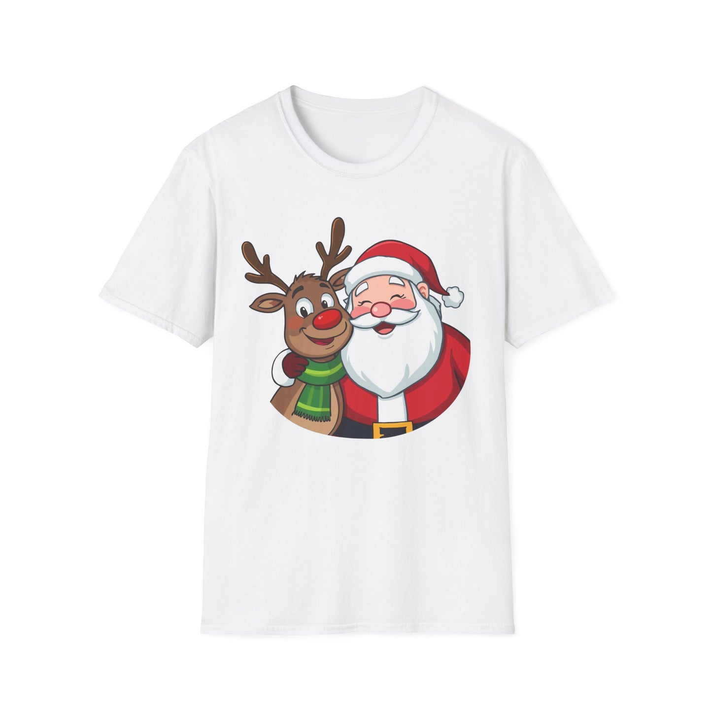 Smiling Santa and Rudolph Shirt, Family Christmas Shirts, Christmas T Shirt, Holiday Shirt, Cute Xmas Shirt for the family, Holiday Gift
