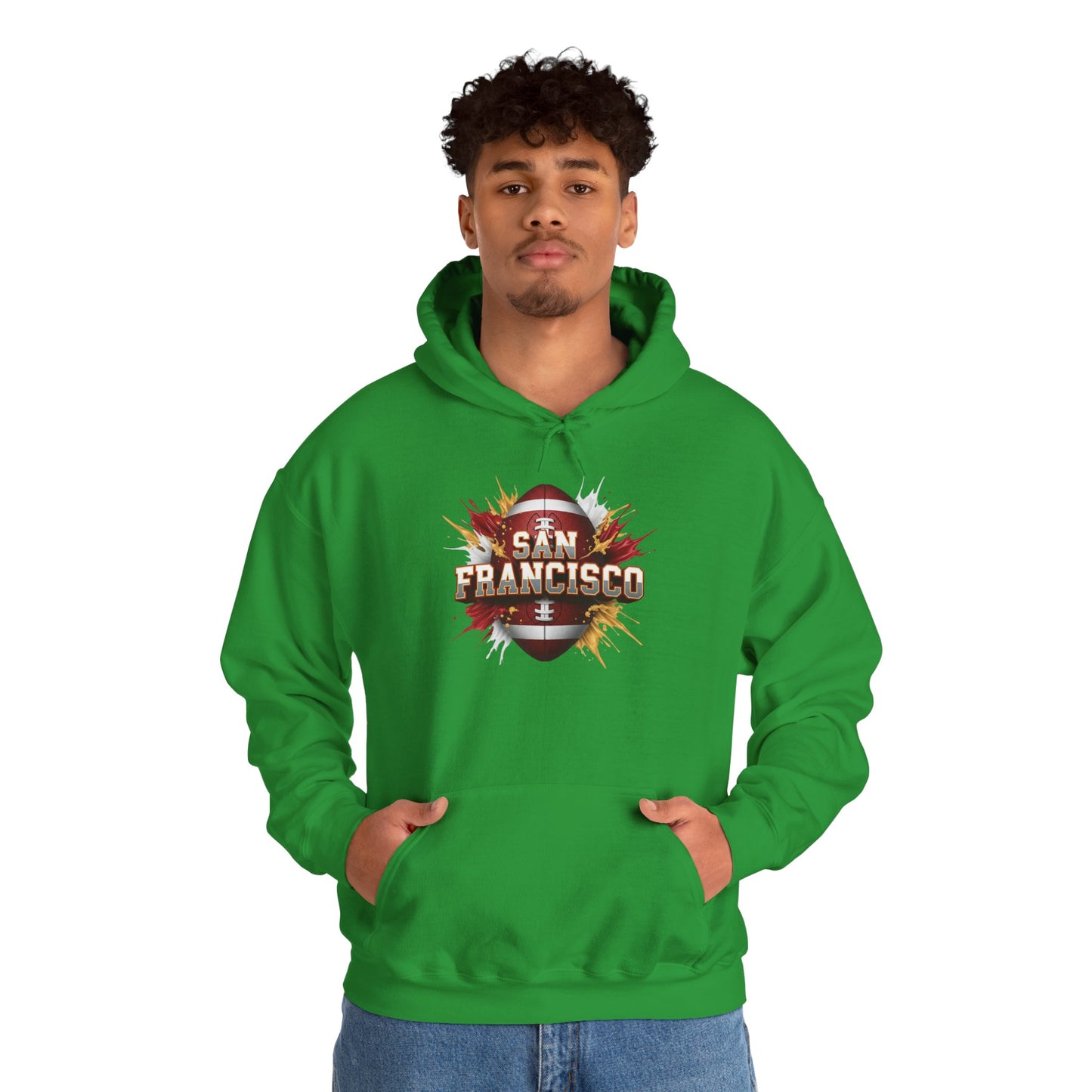 San Francisco Football Hoodie, San Francisco Team Hoodie, Football Gift for San Francisco Fans, Game Day Sports Fan Apparel, Football Fan