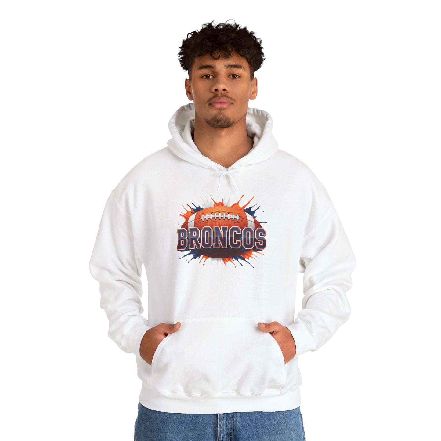 Denver Football Hoodie, Denver Team Hoodie, Football Gift for Denver Fans, Game Day Sports Fan Apparel, Football Fan Gift