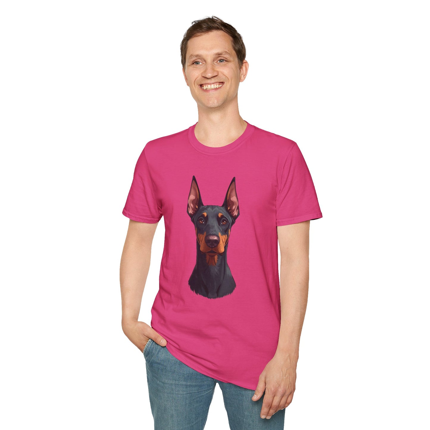 Doberman Dog Portrait Shirt – Doberman Dog Lover Gift, Cute Dog Mom Tee, Dog Dad Shirt, Pet Breed Apparel