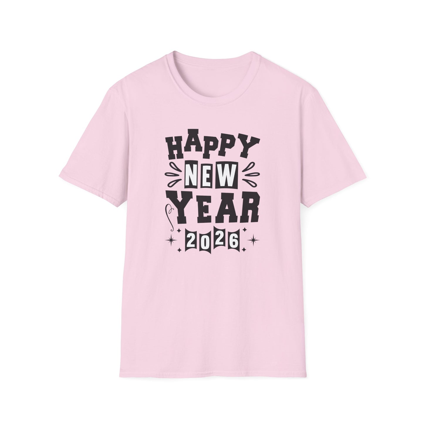 Happy New Year 2026 T-Shirt – Retro New Year Graphic Tee, NYE Party Shirt, Vintage Bold Typography 2026 Shirt, New Year’s Eve Countdown Outfit
