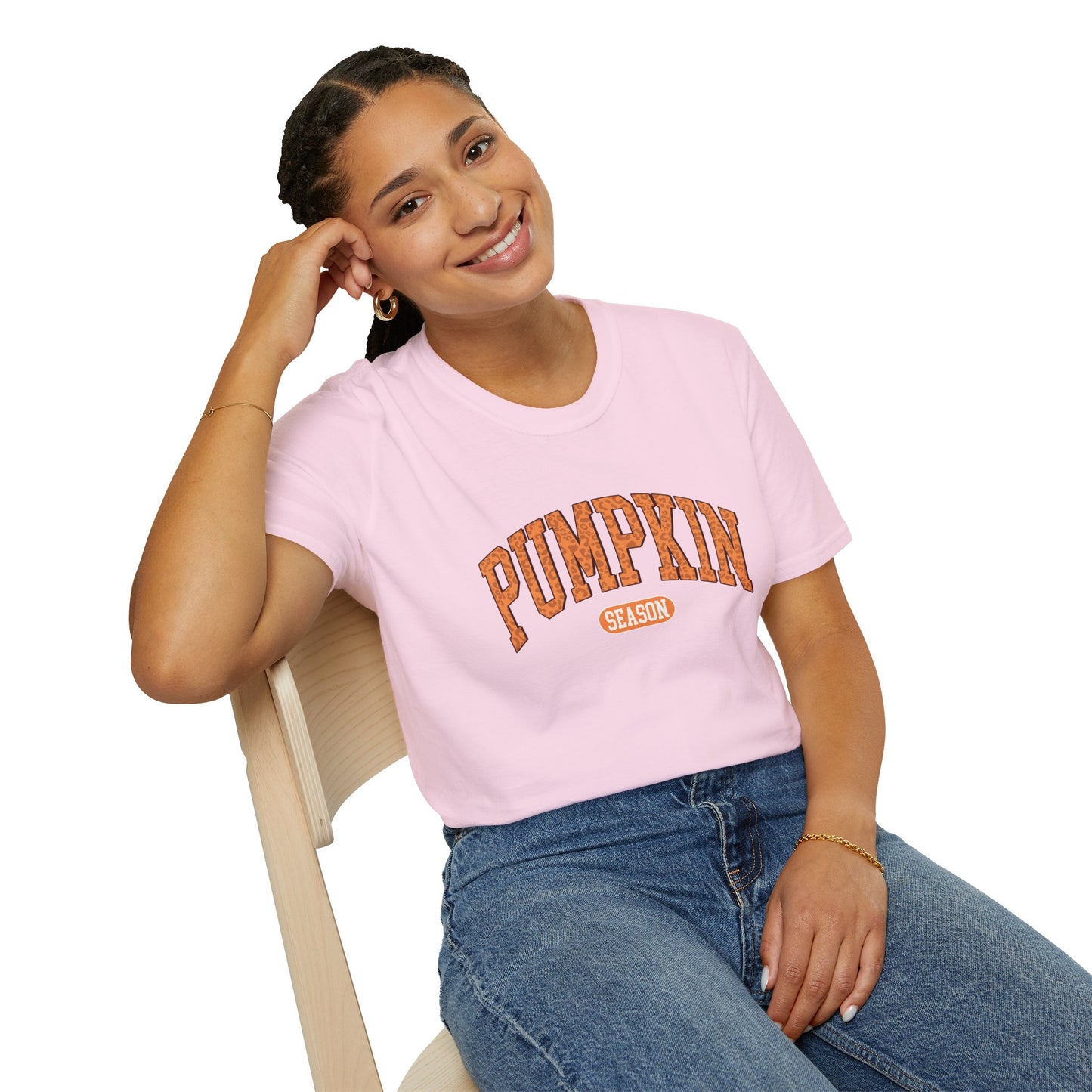 Pumpkin Season Fall T-Shirt - Cute Women's Autumn Tee, Thanksgiving Shirt, Pumpkin Thanksgiving Tee, Cozy Fall Tee for Her, Friendsgiving