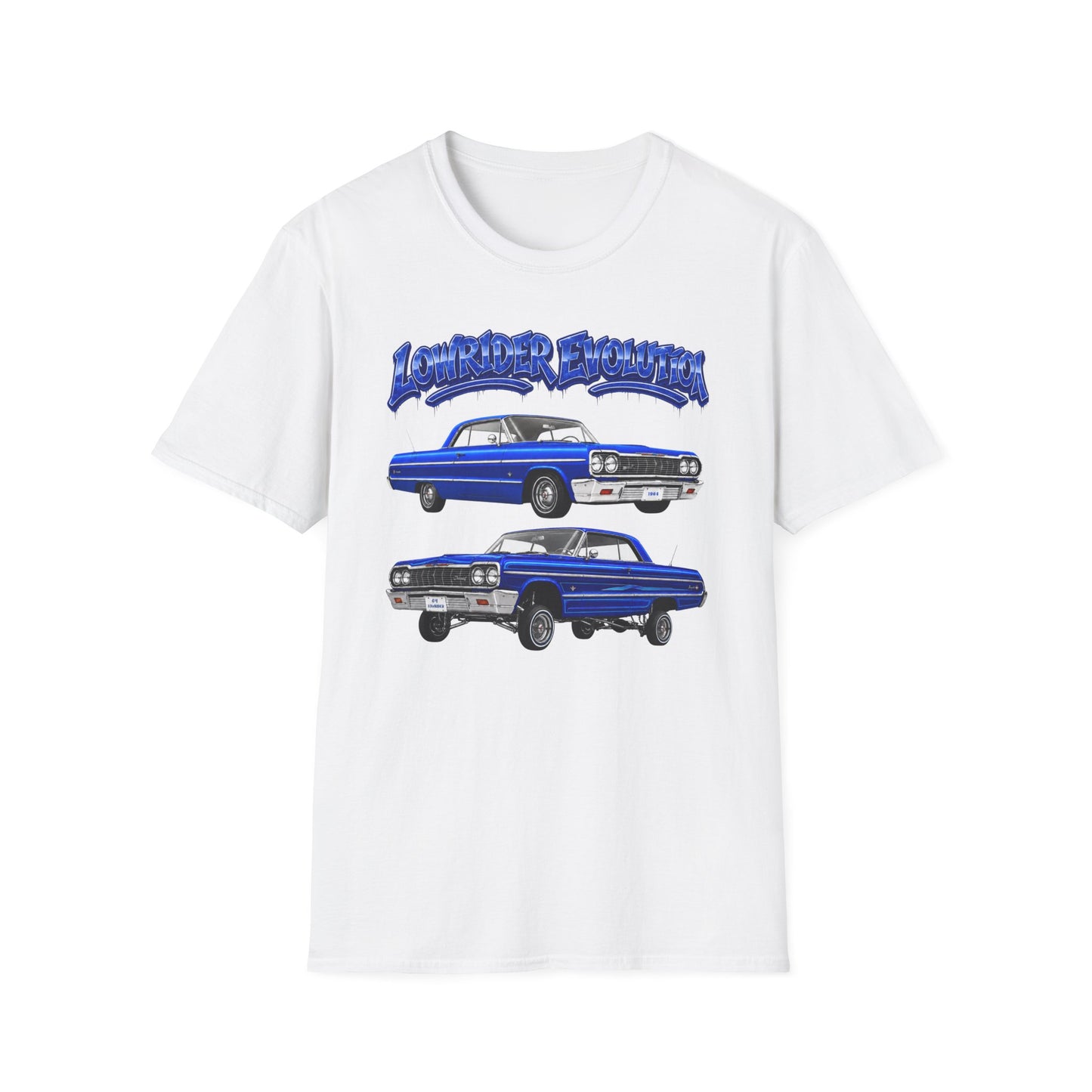 Classic Lowrider Shirt, Lowrider Evolution Tee, Blue Vintage Car Shirt, Car Enthusiast Gift, Retro Auto Graphic Tee