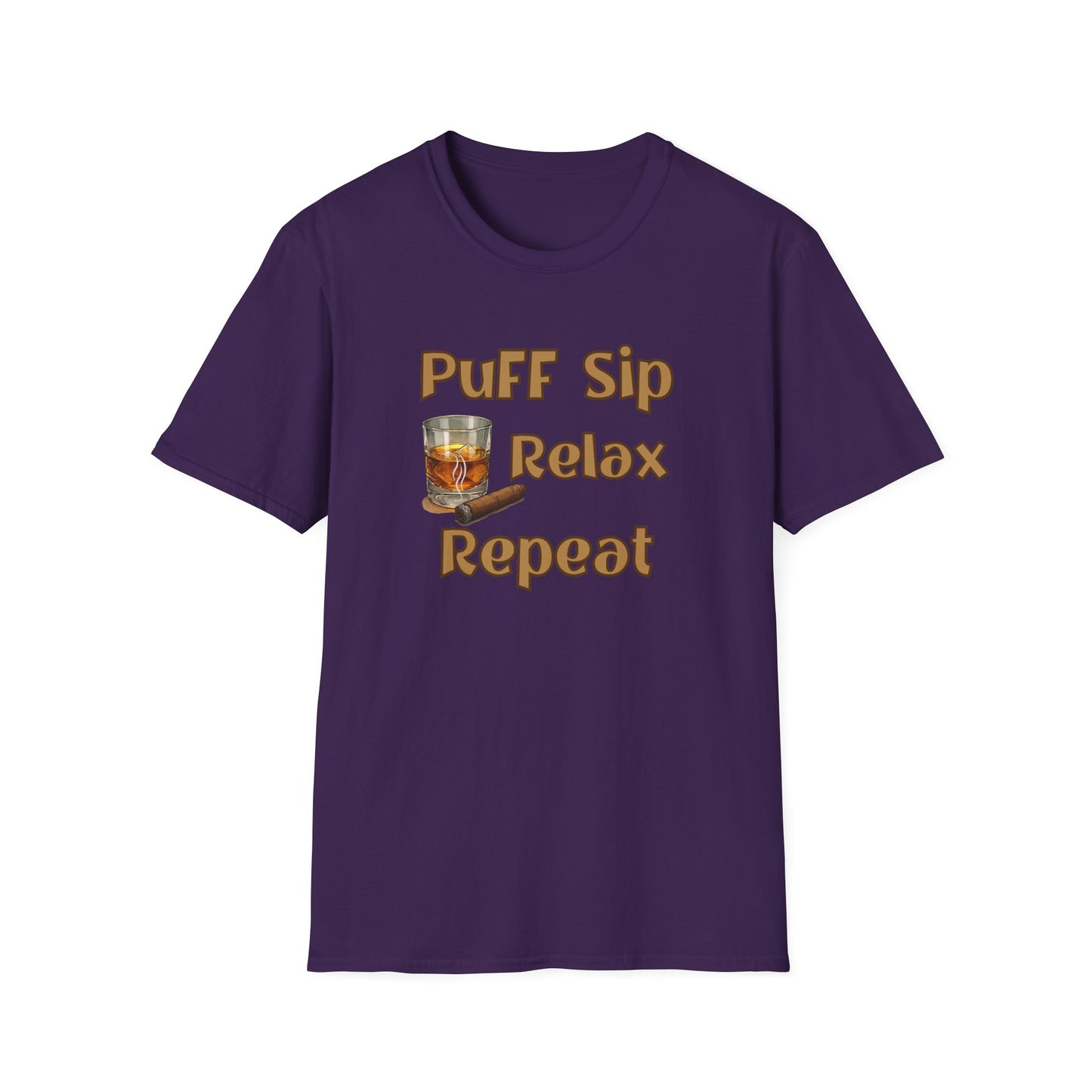 Puff Sip Relax Repeat Cigar T-Shirt, BBQ Pool Party Shirt, Fathers Day Gift, Relaxation Leisure, Cigar lover, Cigar Aficionado, Dad Gift