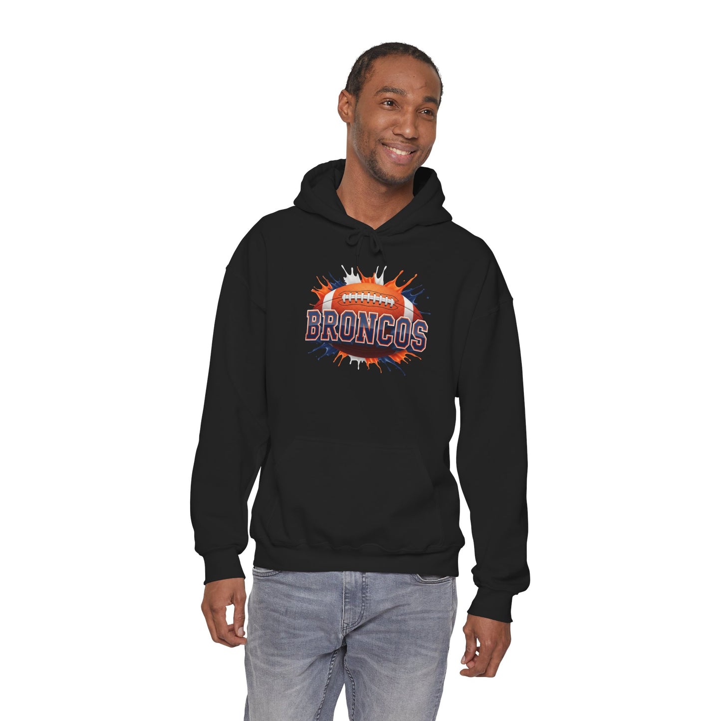 Denver Football Hoodie, Denver Team Hoodie, Football Gift for Denver Fans, Game Day Sports Fan Apparel, Football Fan Gift