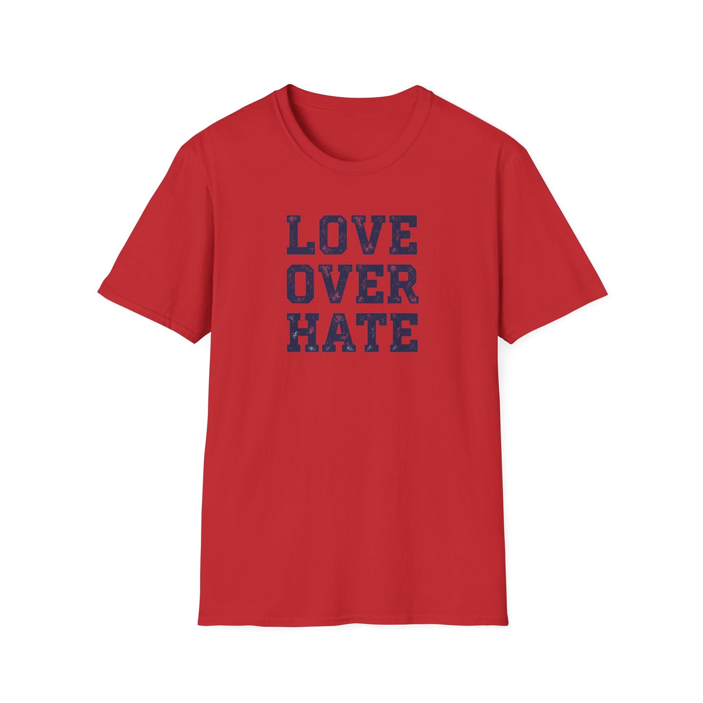Love Over Hate T-Shirt – Inspirational Christian Shirt, Positive Message Tee, Motivational Faith Apparel
