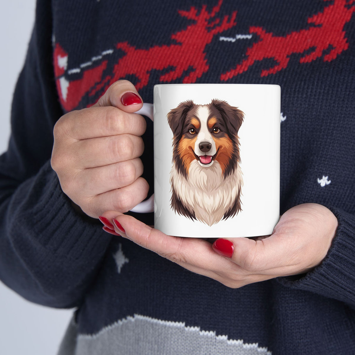 Australian Shepherd Coffee Mug, Aussie Dog Mug, Dog Lover Mug, Pet Parent Gift, Aussie Mom Dad Cup 11oz or 15oz, Dog Lover Gift