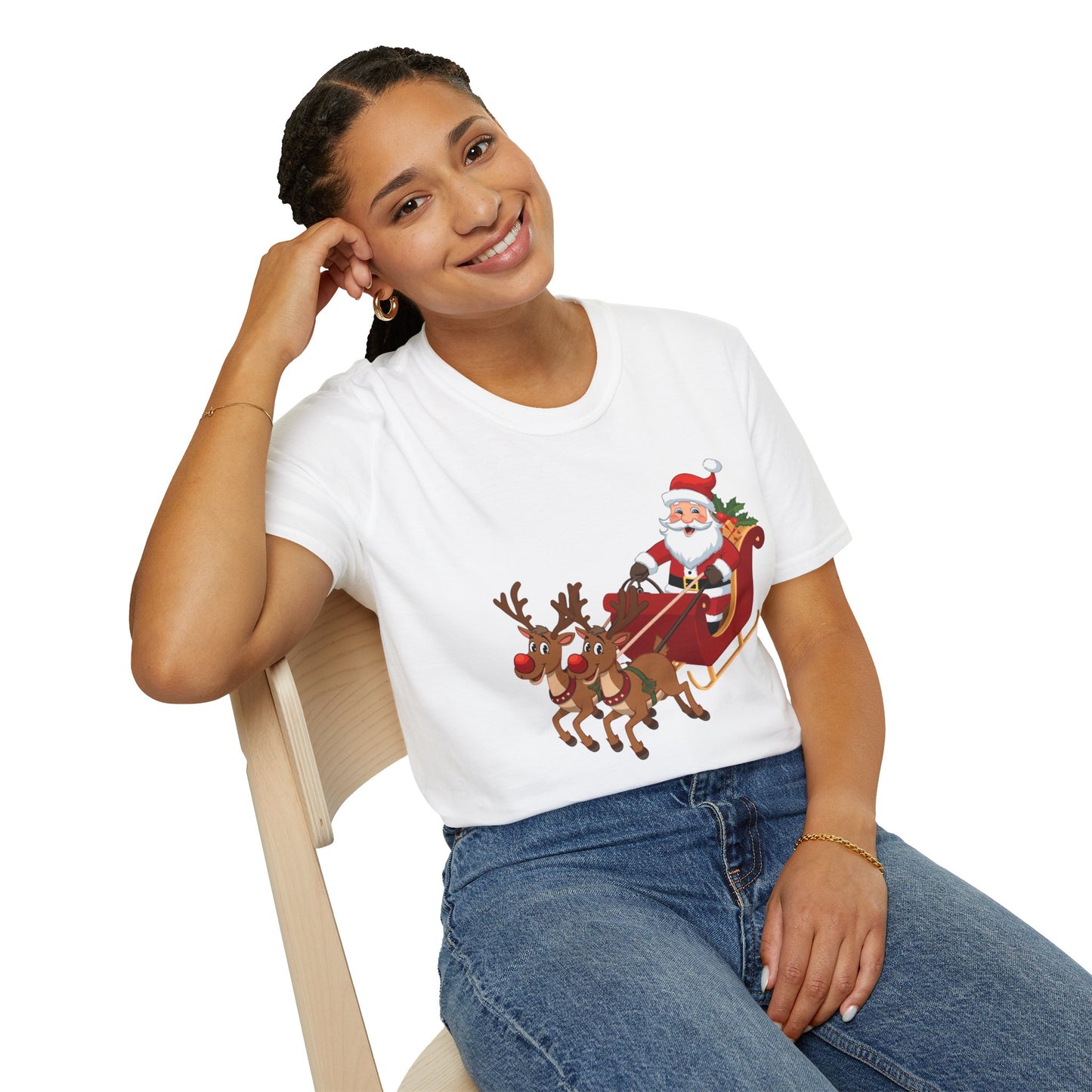 Santa flying Sleigh Shirt, Family Christmas Shirts, Christmas T Shirt, Holiday Shirt, Cute Xmas Shirt for the family, Holiday Gift