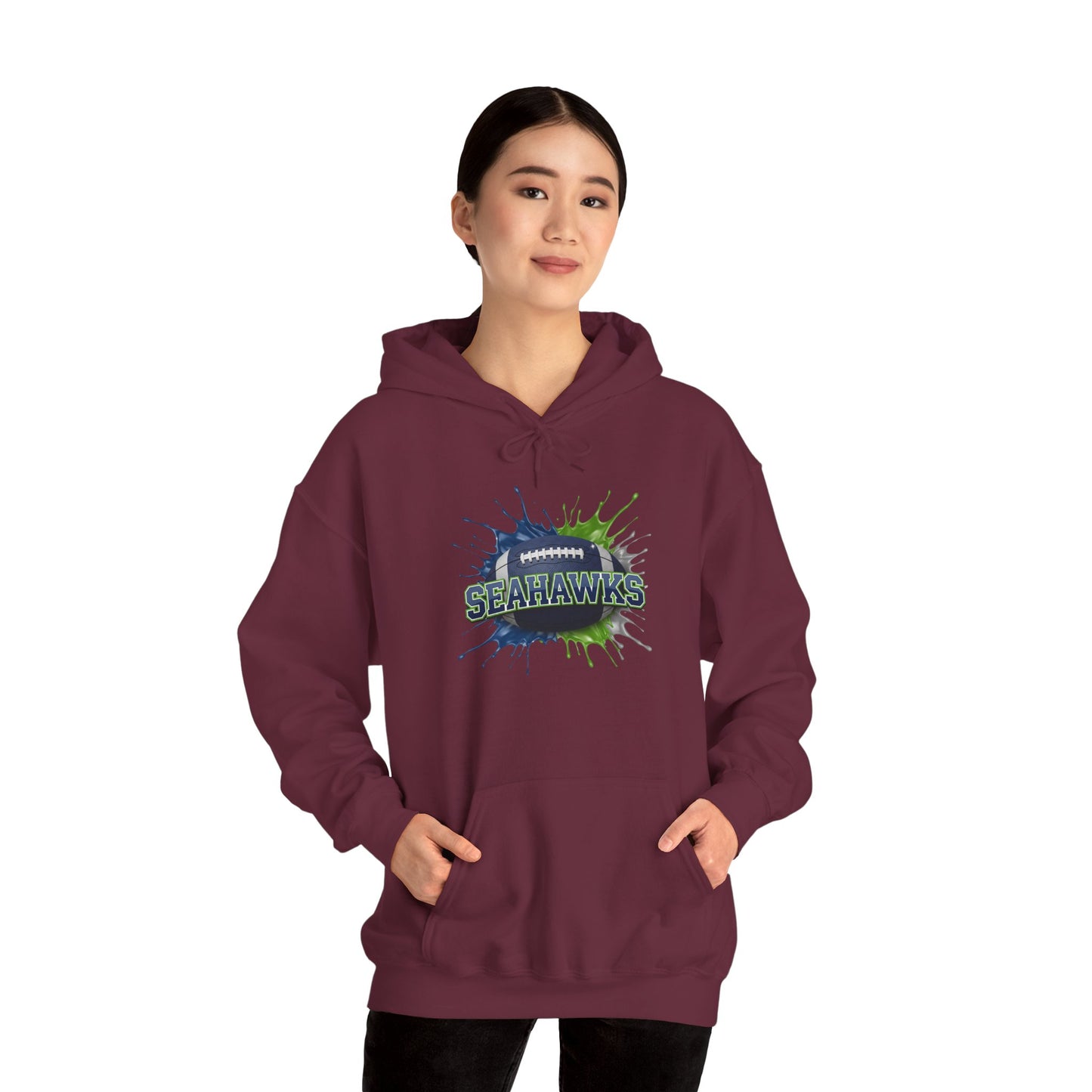 Seattle Football Hoodie, Seattle Team Hoodie, Football Gift for Seattle Fans, Game Day Sports Fan Apparel, Football Fan Gift