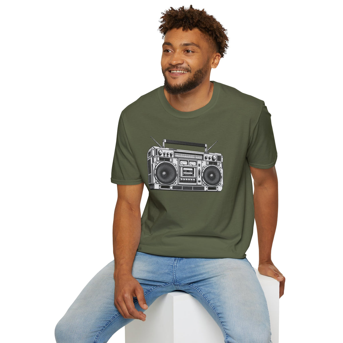 Boombox T-Shirt, Retro Music Shirt, Vintage Cassette Radio Tee, 80s 90s Nostalgia, Music Lover Gift