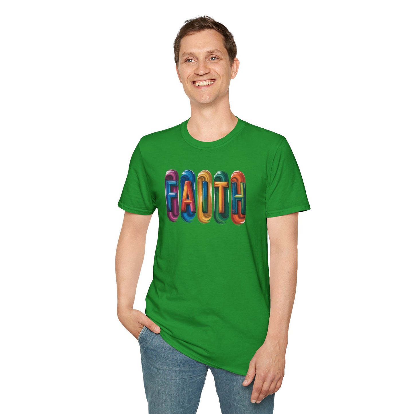 FAITH T-Shirt – Inspirational Christian Shirt for Men & Women, Colorful Faith Graphic Tee, Motivational Religious Apparel