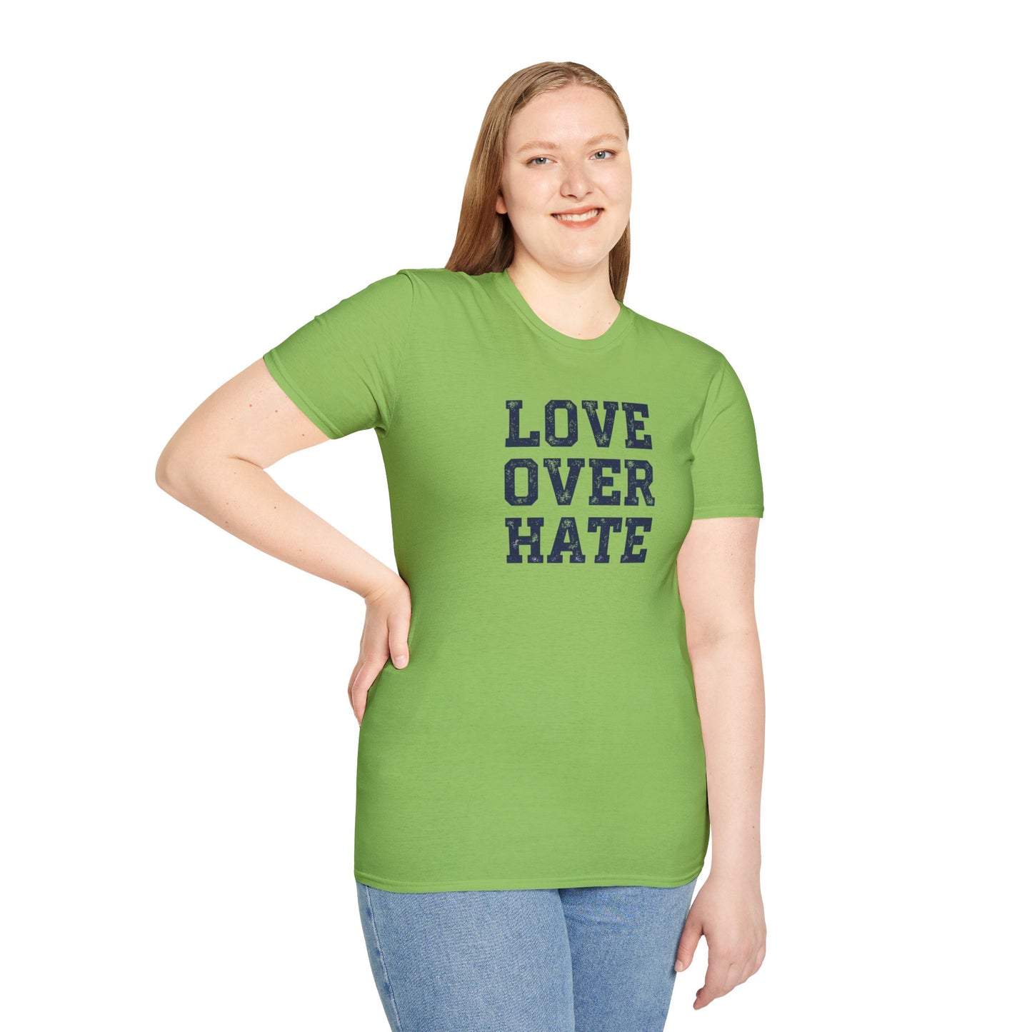Love Over Hate T-Shirt – Inspirational Christian Shirt, Positive Message Tee, Motivational Faith Apparel