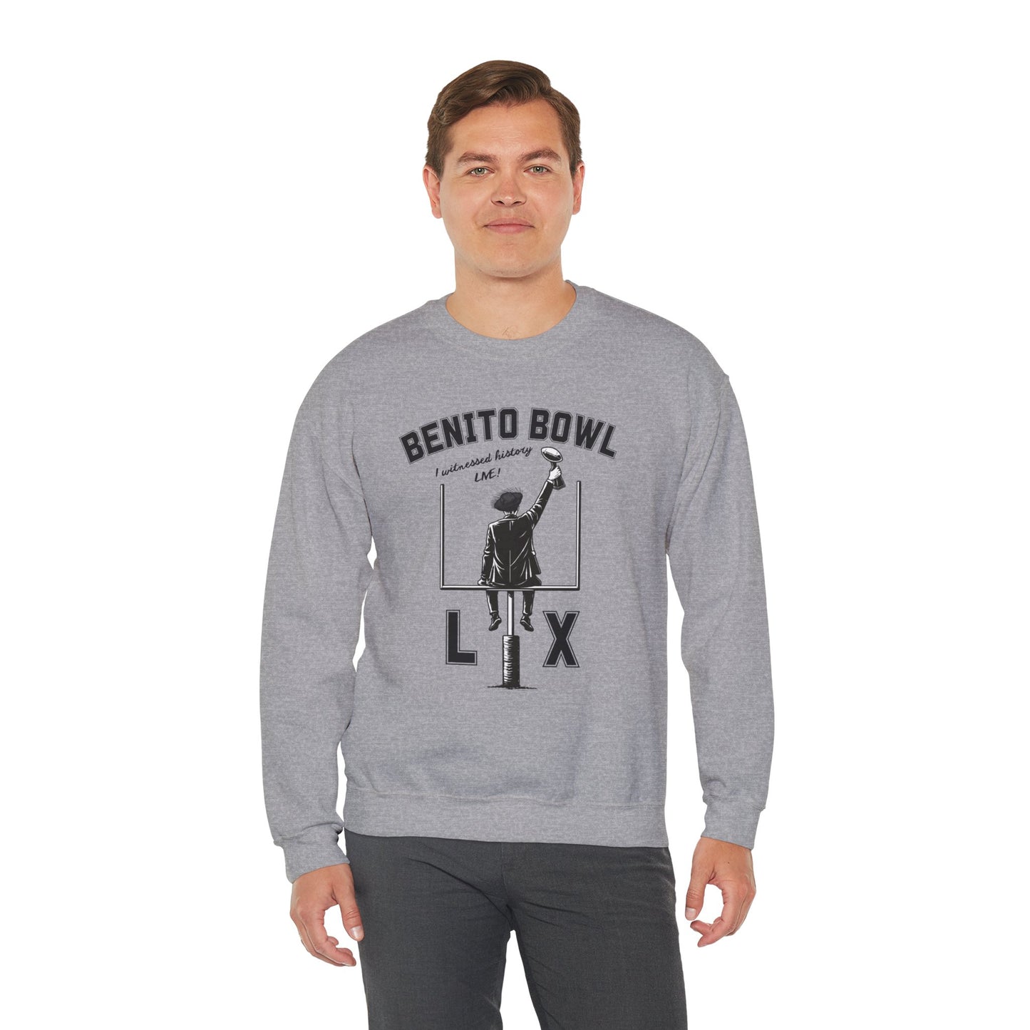 Benito Bowl LX Witnessed History Live Halftime Sweatshirt, Football Fan Gift, Benito Sweatshirt, Puerto Rico Boricua Heritage