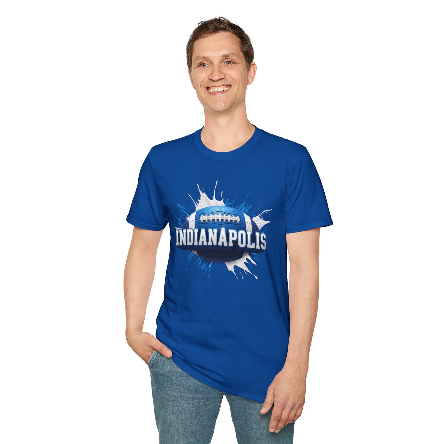 Indianapolis Football Unisex T-Shirt, Indianapolis Team Tee, Football Gift for Indianapolis Fans, Game Day Shirt, Sports Fan Apparel Tee