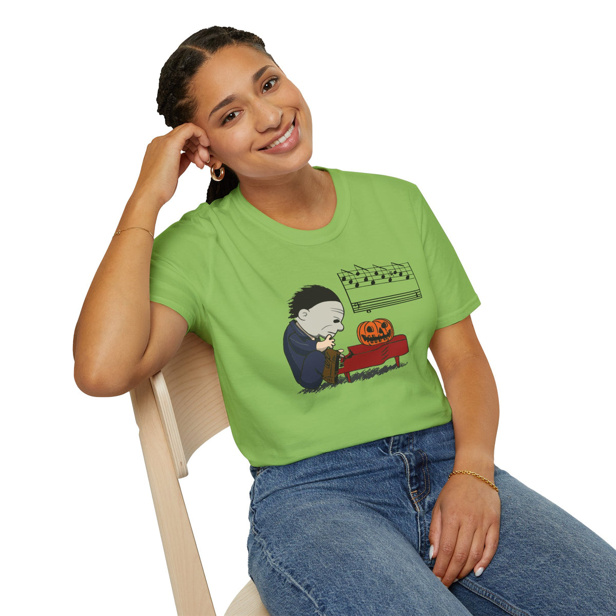 Michael Myers Charlie Brown Halloween T-Shirt, Halloween Shirt, Horror Movie Fan Gift, Horror Movie Characters, Charlie Brown Halloween Tee
