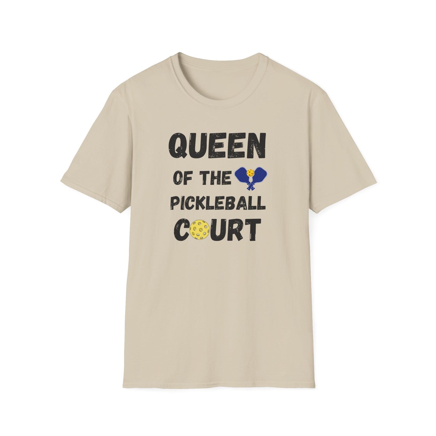 Queen of the Pickleball Court Unisex Softstyle T-Shirt, Pickleball Gift, Pickleball Apparel, Pickleball Lover Shirt, Pickleball Player Tee,