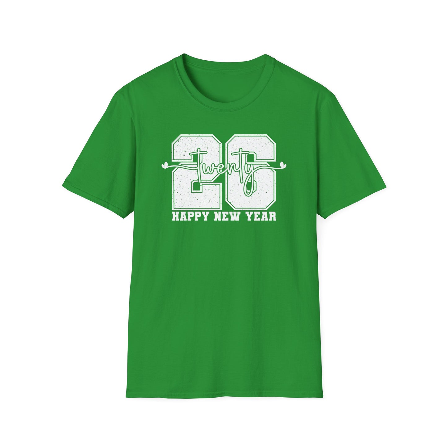 Happy New Year 2026 T-Shirt – Distressed Varsity 26 Twenty New Year Shirt, Retro College Style NYE Tee, New Year’s Eve Party Graphic Top