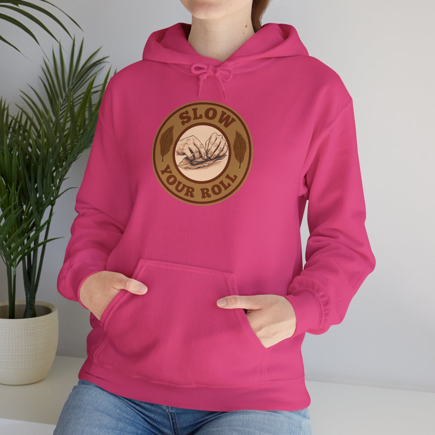 Slow Your Roll Cigar Hoodie Front Graphic, Fathers Day Gift, Relaxation Leisure, Cigar lover Gift, Cigar Aficionado, Dad Gift, Grandpa Gift