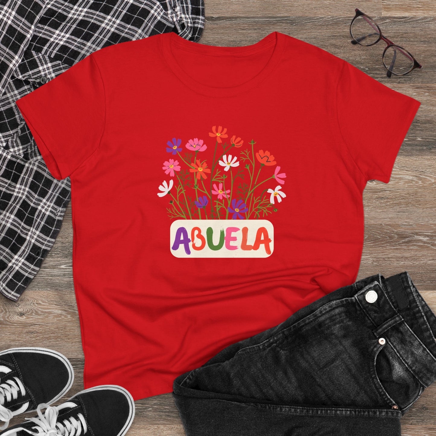 Abuela con Flores Shirt, Gift for Grandma, Gift for Abuela, Mothers Day Gift, Dia de las madres regalo, Abuela Gifts, Gift for Mom
