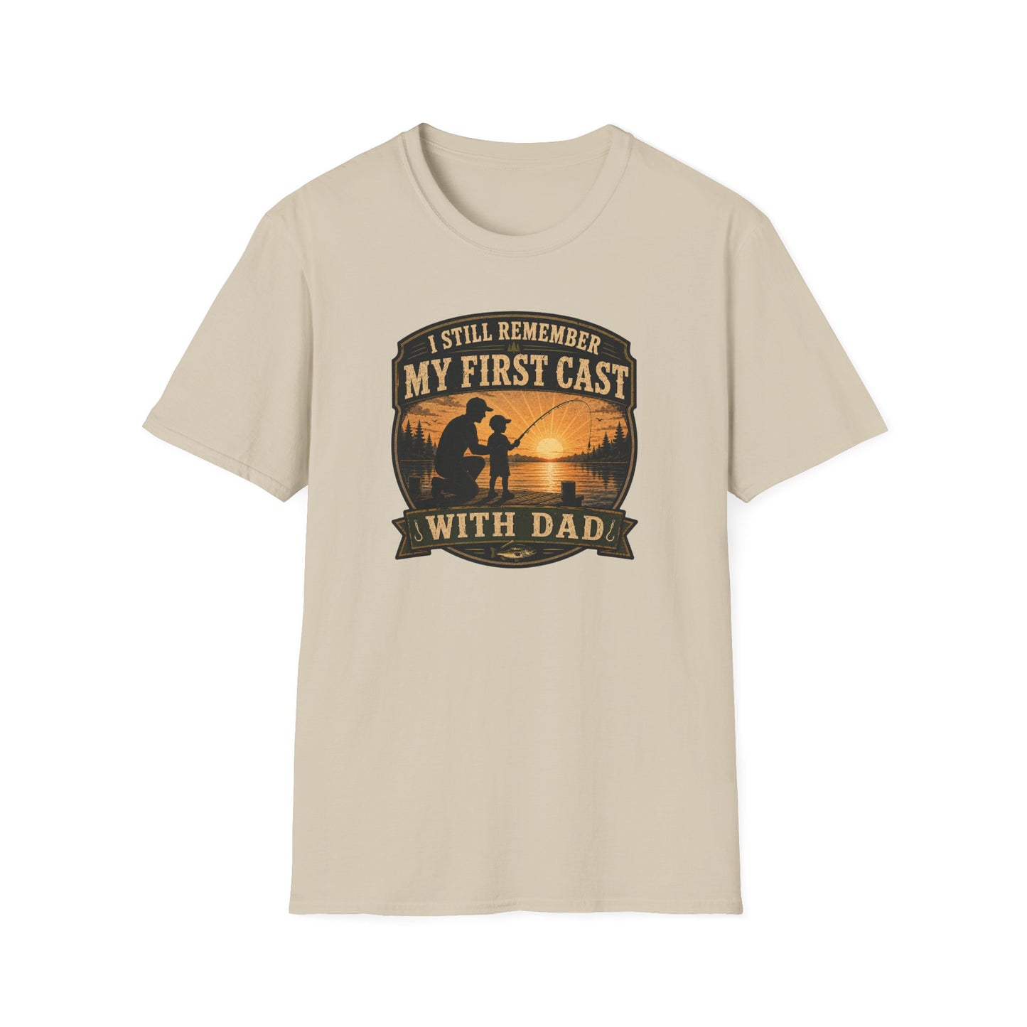 Fishing Dad Shirt, First Cast with Dad Tee, Fathers Day Fishing T-Shirt, Fisherman Gift, Dad and Son Fishing Shirt