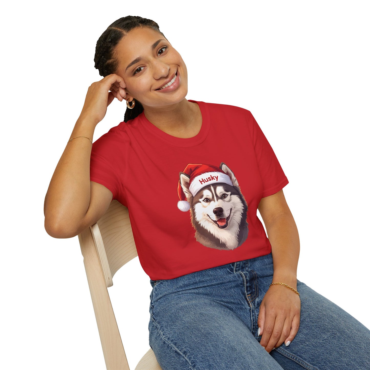Siberian Husky Dog Portrait Shirt – Husky Dog Lover Gift, Cute Dog Mom Tee, Dog Dad Shirt, Pet Breed Apparel